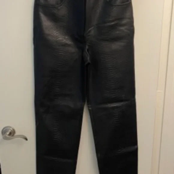 ARITZIA, High Waisted Vegan Leather Python Pants, The Melina Pants, Wilfred - Picture 5 of 7